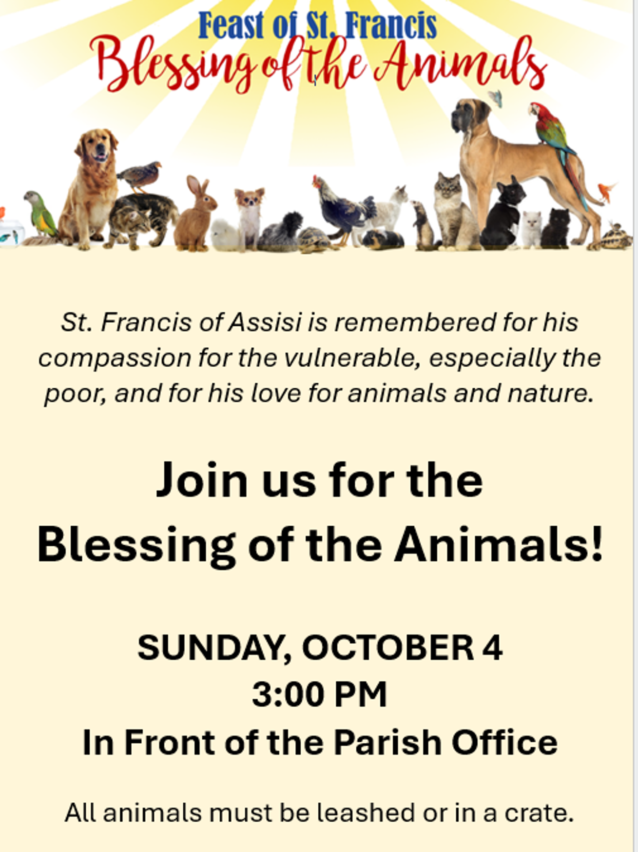 Blessing of the Animals